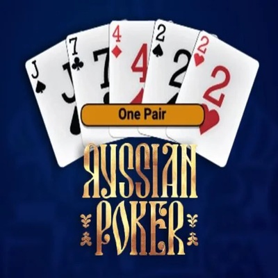 Russian Poker slot visual from OneTouch Games available on crazebets.eu